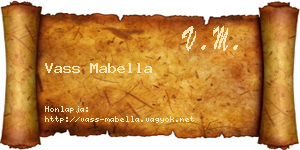 Vass Mabella névjegykártya